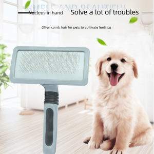 2023 Teal Pet Brush avec Joyful Golden Retriever : Toilettage et attachement