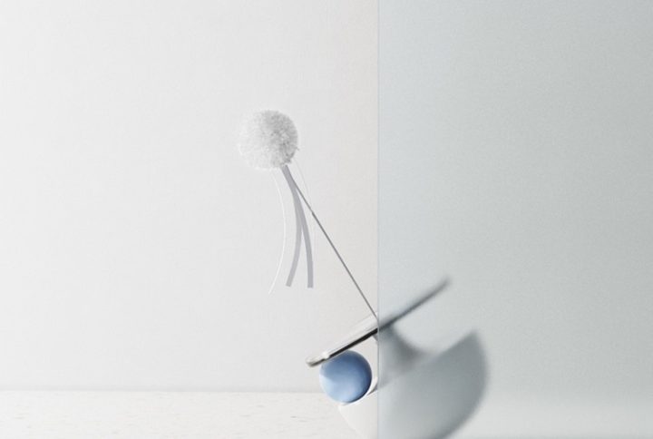 Elegante giocattolo per gatti: bicchiere a 360° con piume - Design moderno per gatti curiosi