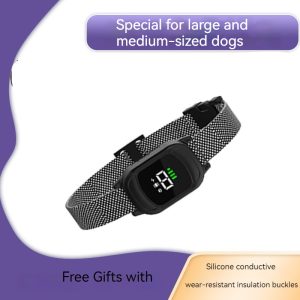 Durable dog collar with digital training device, free gifts - silicone conductive buckles.