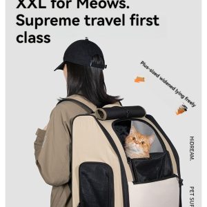 Sac à dos de luxe pour chats : Solution de voyage confortable, sûre et élégante.