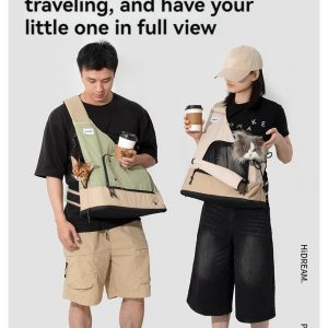 Stylish pet carriers for hands-free travel with modern design and convenience.