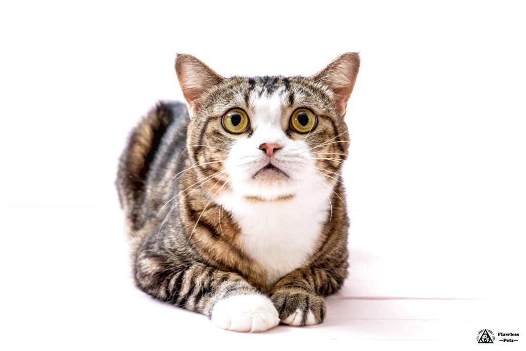 迷人的虎斑猫让人放松，是宠物爱好者和宠物用品的完美选择。